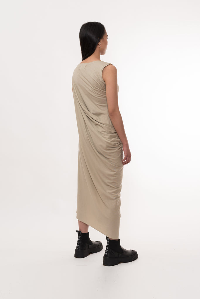Asymmetric Monochrome Dress - casacomostyle