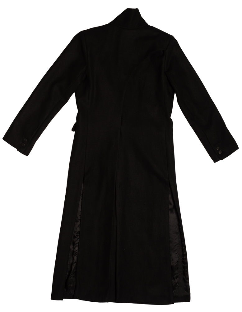 Structured Long Coat in Shade of Black