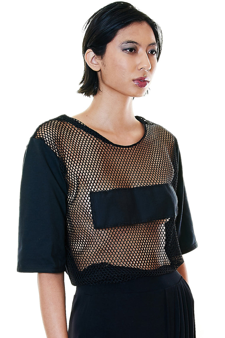 Mesh Top with Solid Back
