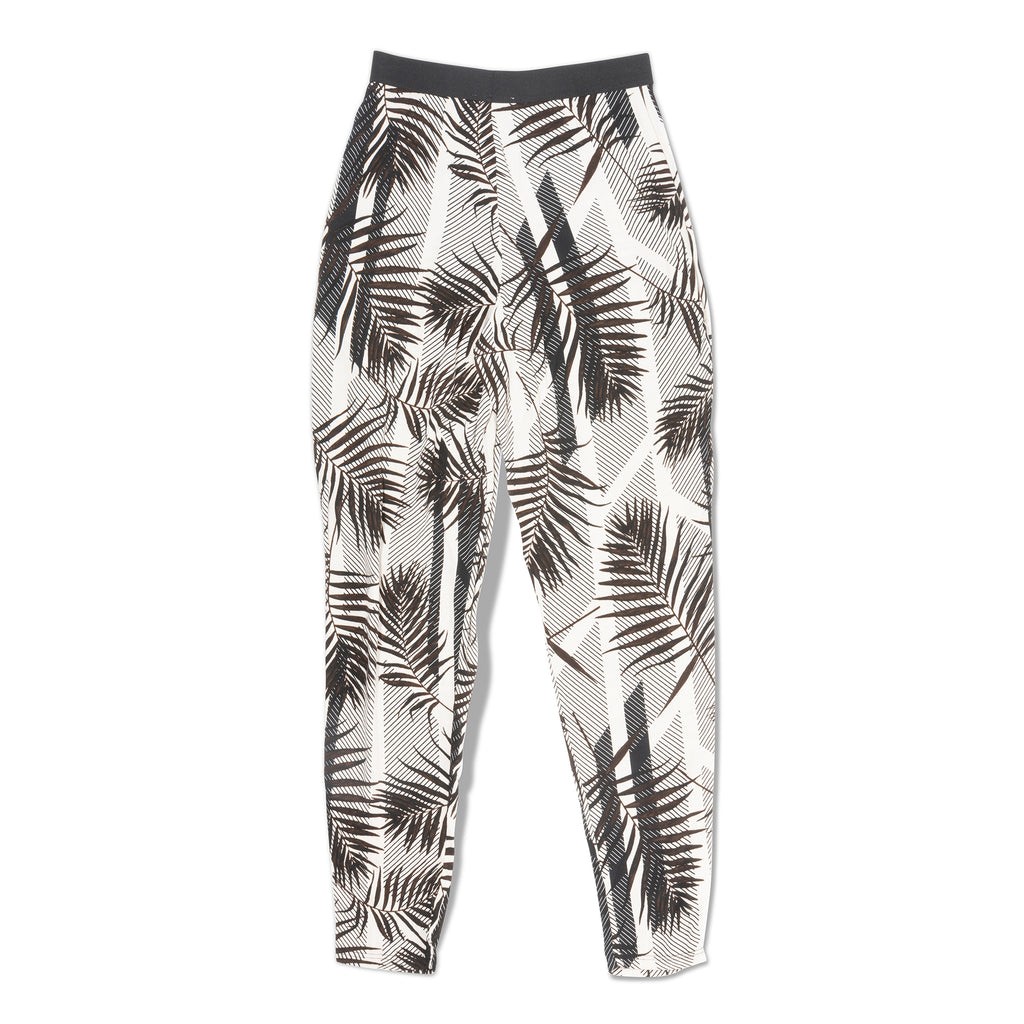 Pleated Tropical Print Pants
